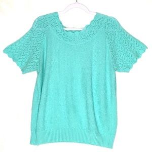 💎Vicki Wayne Vintage Mint Green Raglan Knit Sweater